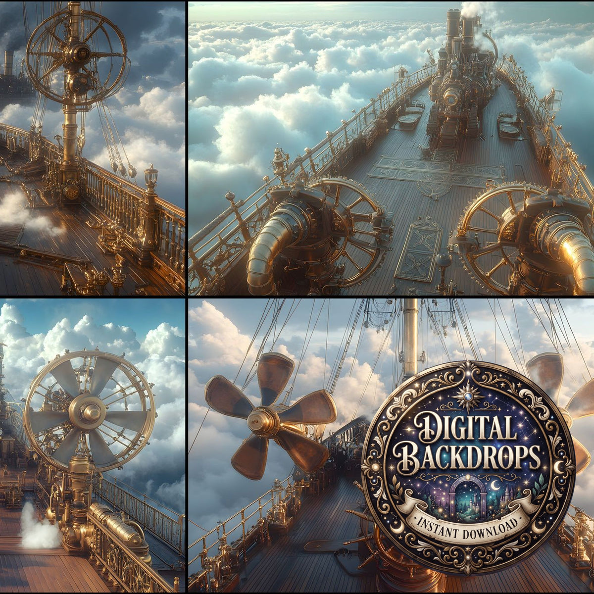 Airship Deck Backdrop Images