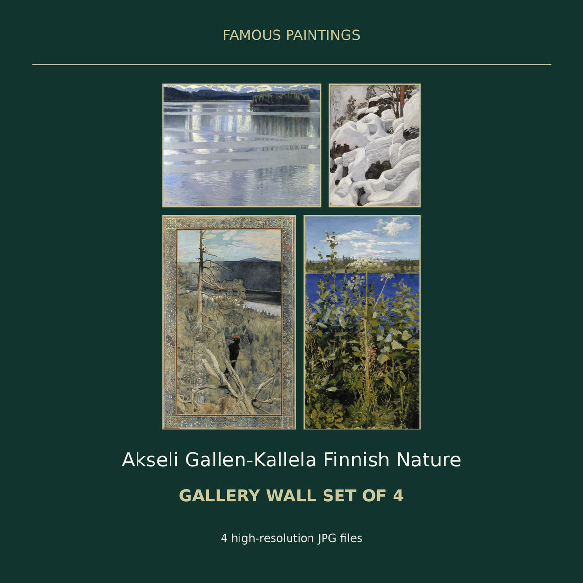 Akseli Gallen-Kallela Finnish Nature Gallery Wall Set of 4 — cover
