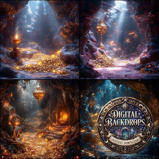 Aladdins Enchanted Cave Backdrop Images