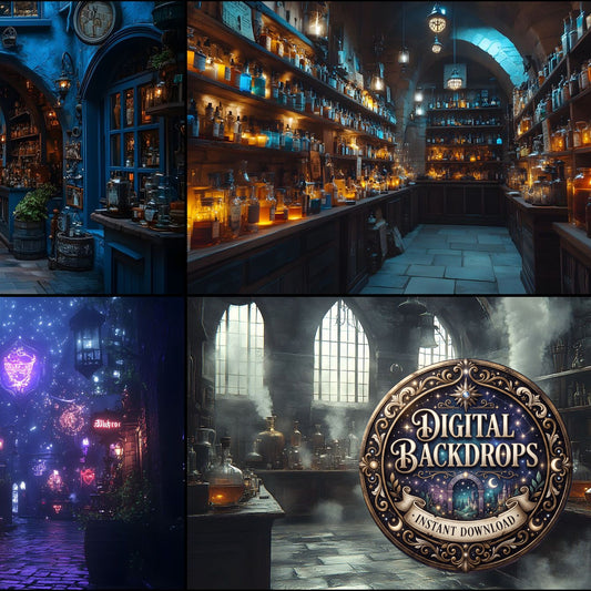 Alchemist Corner Study Backdrop Images