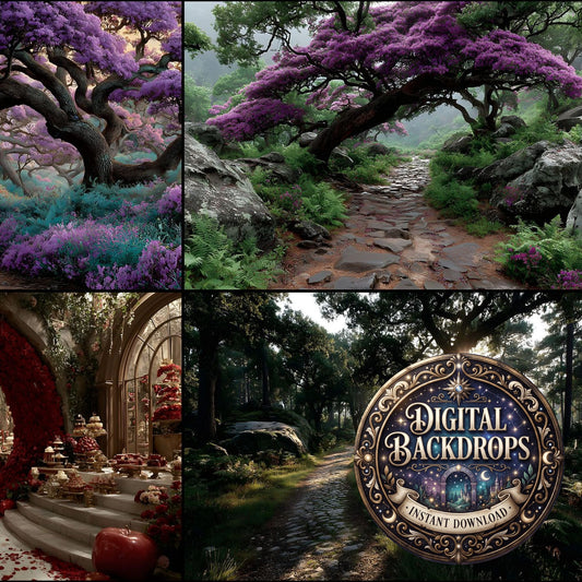 Alice Wonderland Magical Forest Backdrop Images