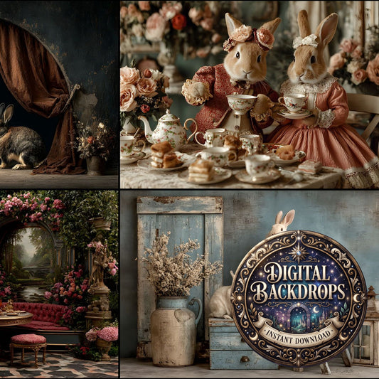 Alice Wonderland Rabbit Backdrop Images