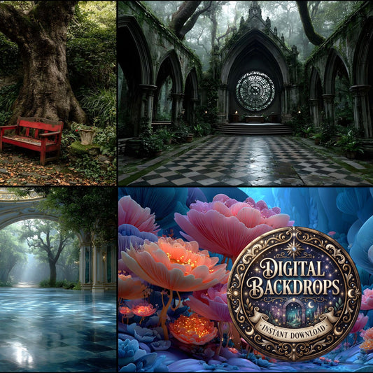 Alice Wonderland Theme Backdrop Images
