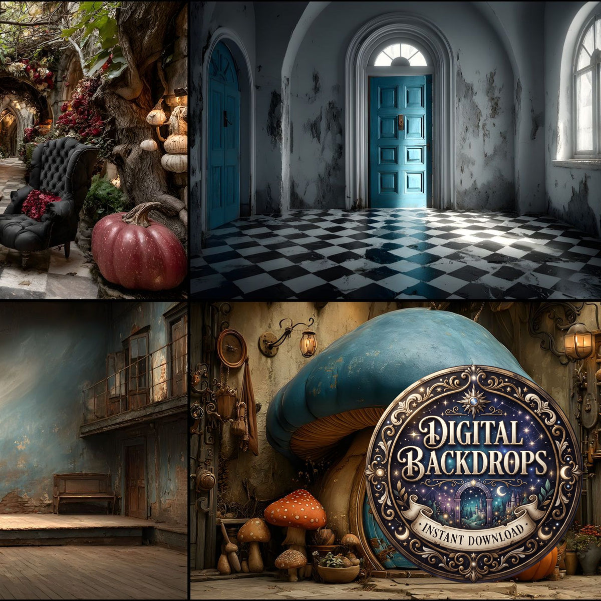 Alice Wonderland Theme Backdrop Images