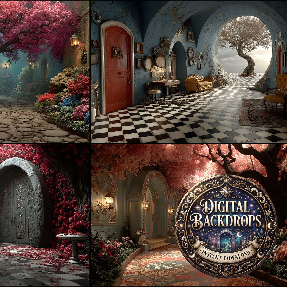 Alice Wonderland Backdrop Images