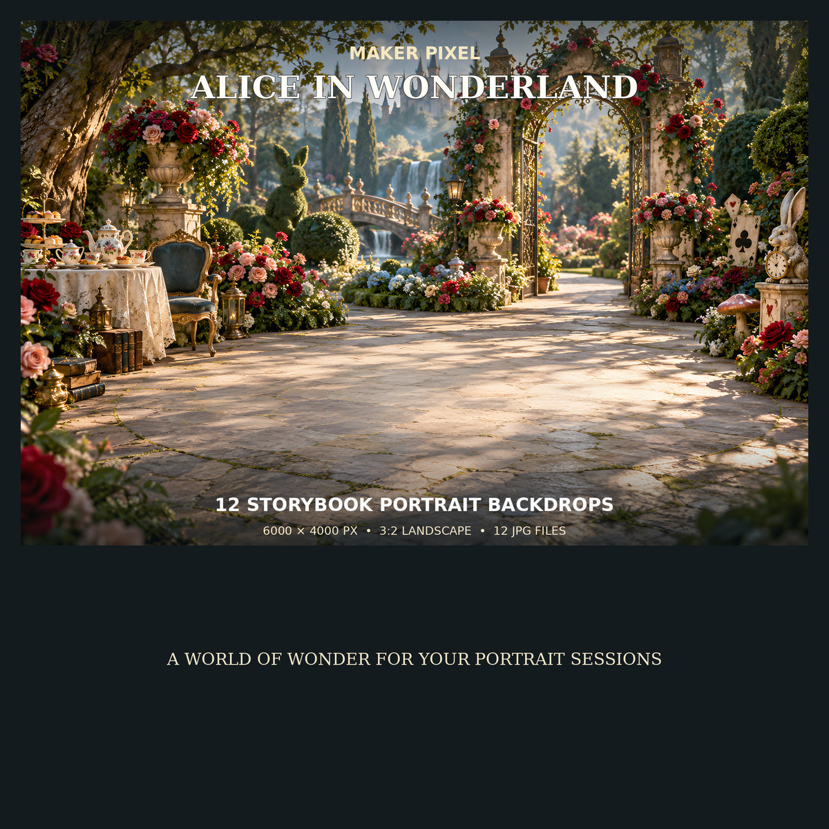 Alice in Wonderland Storybook Photography Backdrops – hero preview