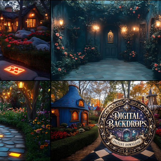 Alices Garden Maze Backdrop Images