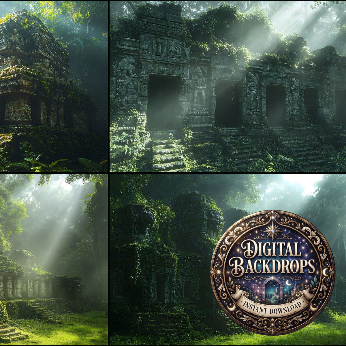 Amazonian Temple Ruins Backdrop Images