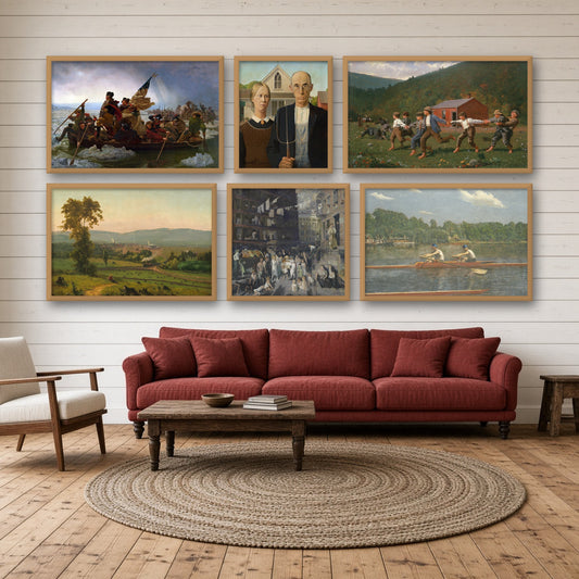 American Classics Gallery Wall Set of 6 — gallery wall mockup, alternative arrangement
