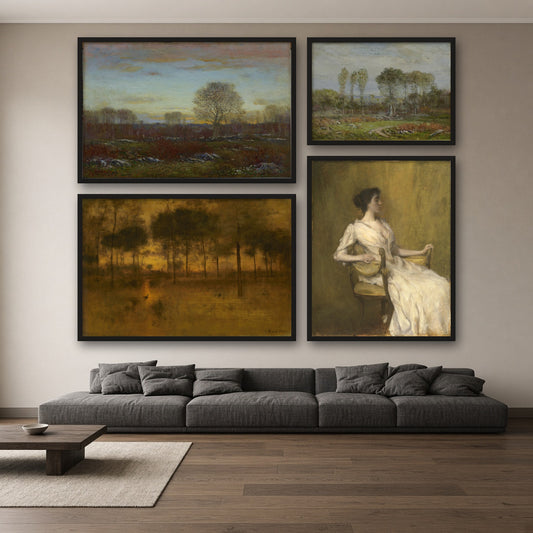 American Tonalism Gallery Wall Set of 4 — gallery wall mockup