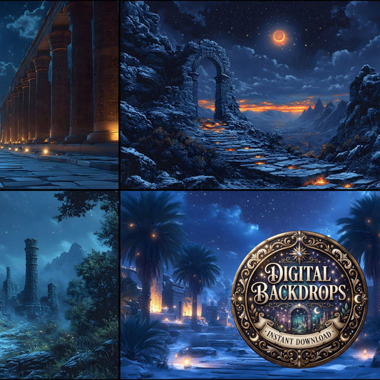 Ancient Egyptian Night Backdrop Images
