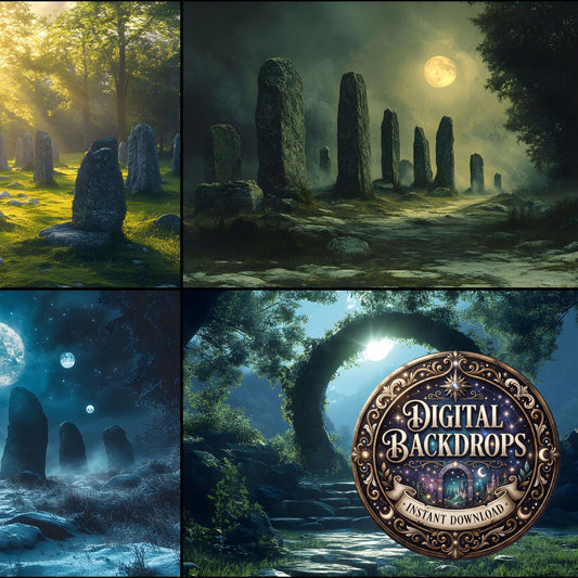 Ancient Stone Circle Clearing Backdrop Images