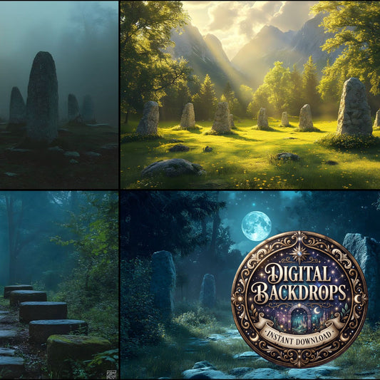 Ancient Stone Circle Clearing Backdrop Images