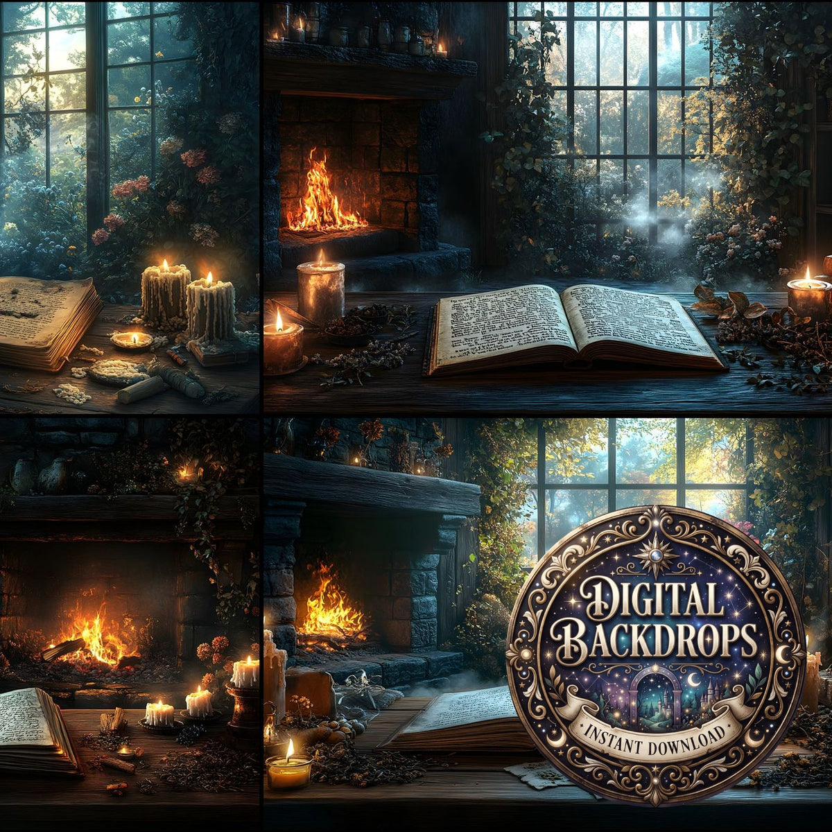 Ancient Witchgrimoire Backdrop Images