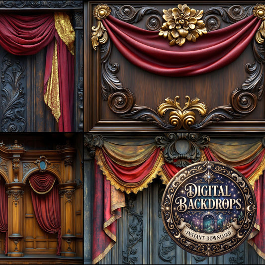 Antique Carved Panels Backdrop Images