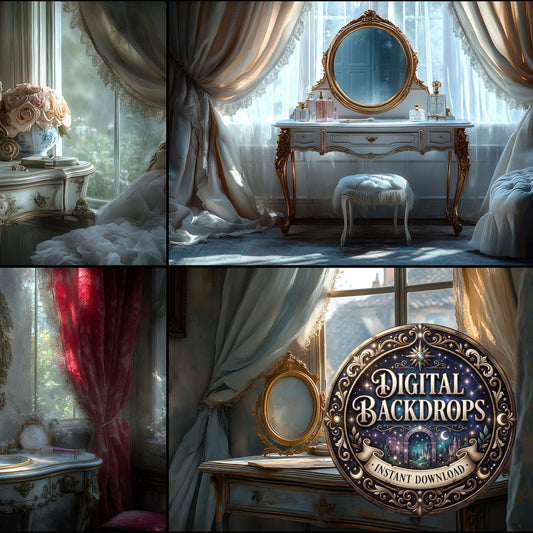 Antique Mirror Vanity Backdrop Images