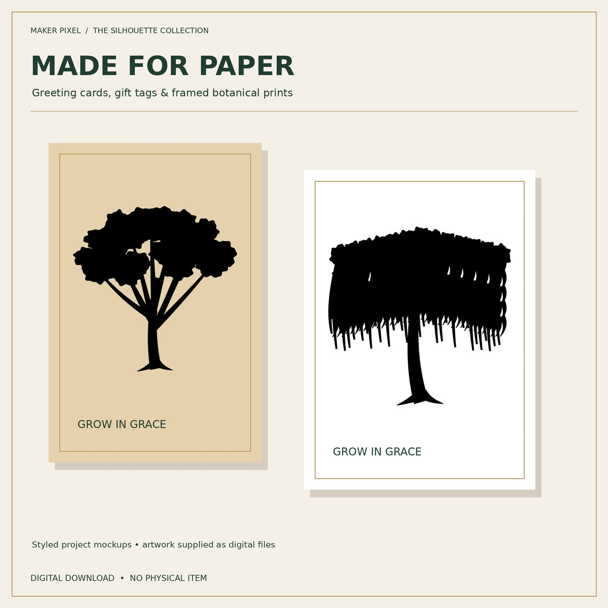 Paper craft project mockups
