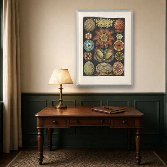 Ascidiae Sea Squirts, Plate 85 from Art Forms in Nature by Ernst Haeckel — room mockup