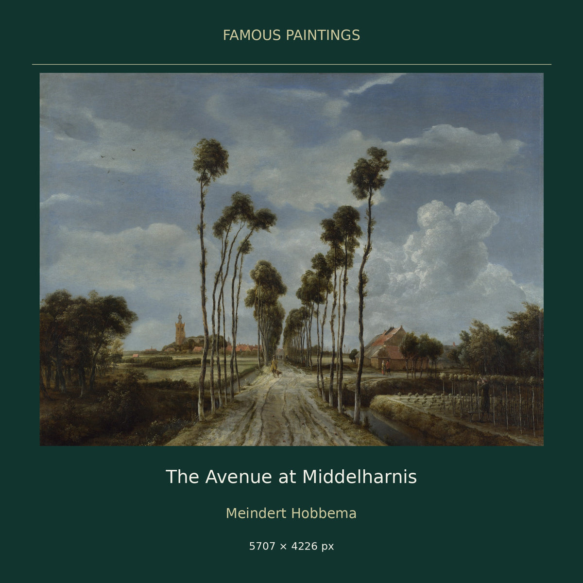 The Avenue at Middelharnis by Meindert Hobbema — cover