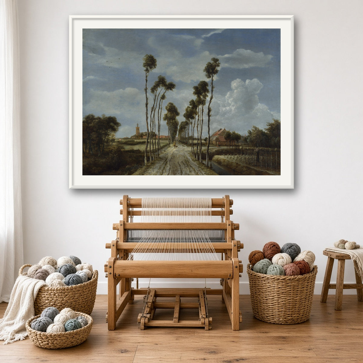The Avenue at Middelharnis by Meindert Hobbema — room mockup