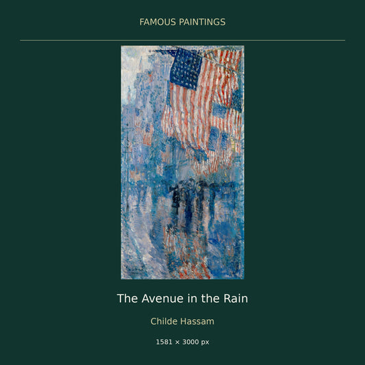 The Avenue in the Rain by Childe Hassam — cover
