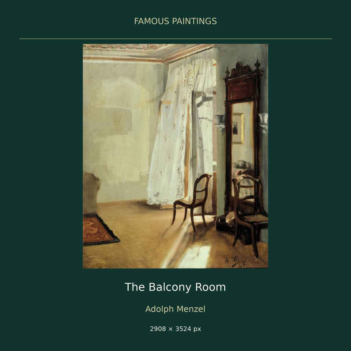 The Balcony Room by Adolph Menzel — cover