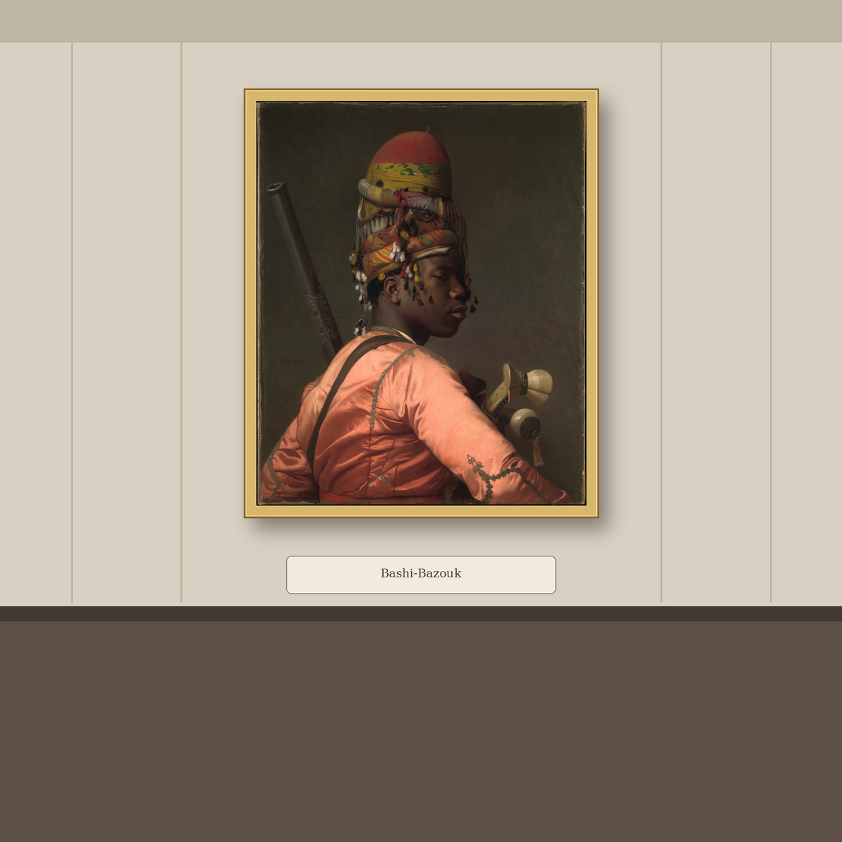 Bashi-Bazouk by Jean-Léon Gérôme, gallery mockup