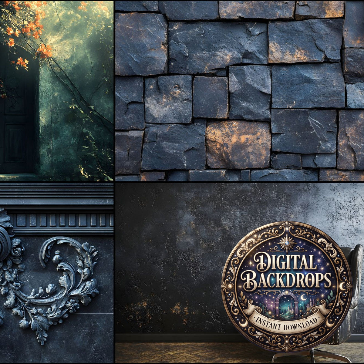 Black Vintage Textured Wall Backdrop Images
