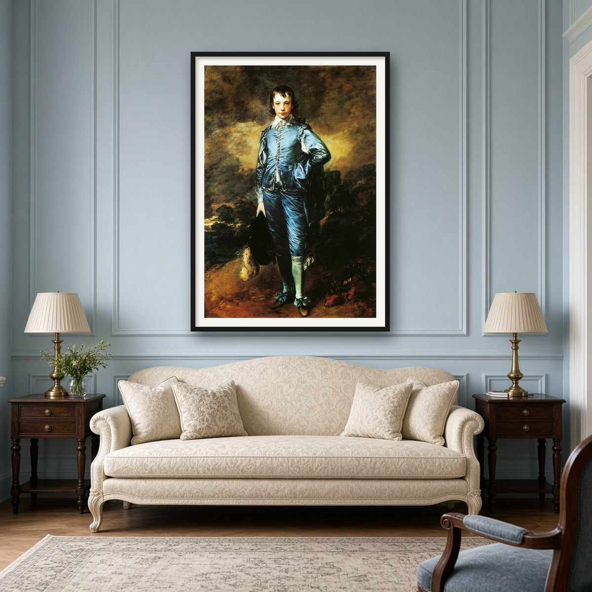 The Blue Boy by Thomas Gainsborough — framed art preview