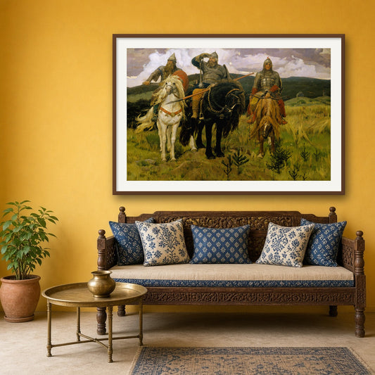 Bogatyrs by Viktor Vasnetsov — room mockup