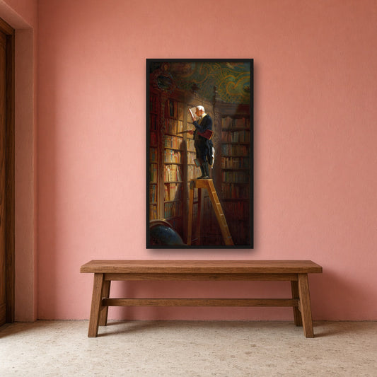 The Bookworm by Carl Spitzweg — room mockup