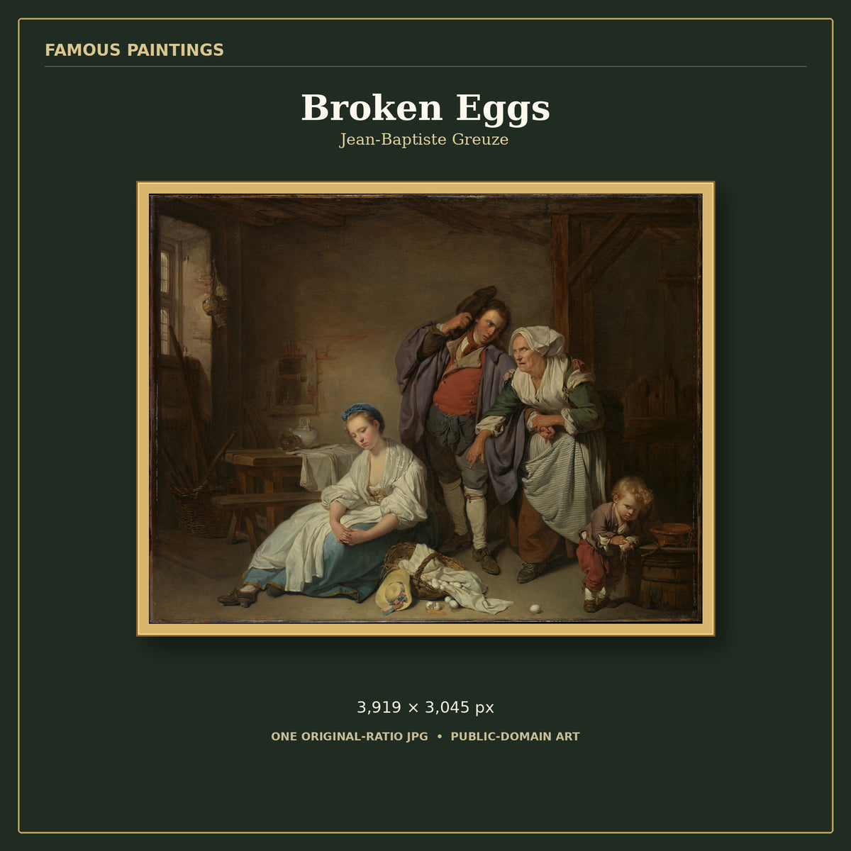 Broken Eggs by Jean-Baptiste Greuze, cover preview