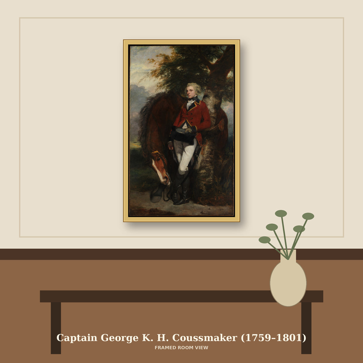 Captain George K. H. Coussmaker (1759–1801) by Sir Joshua Reynolds, room mockup