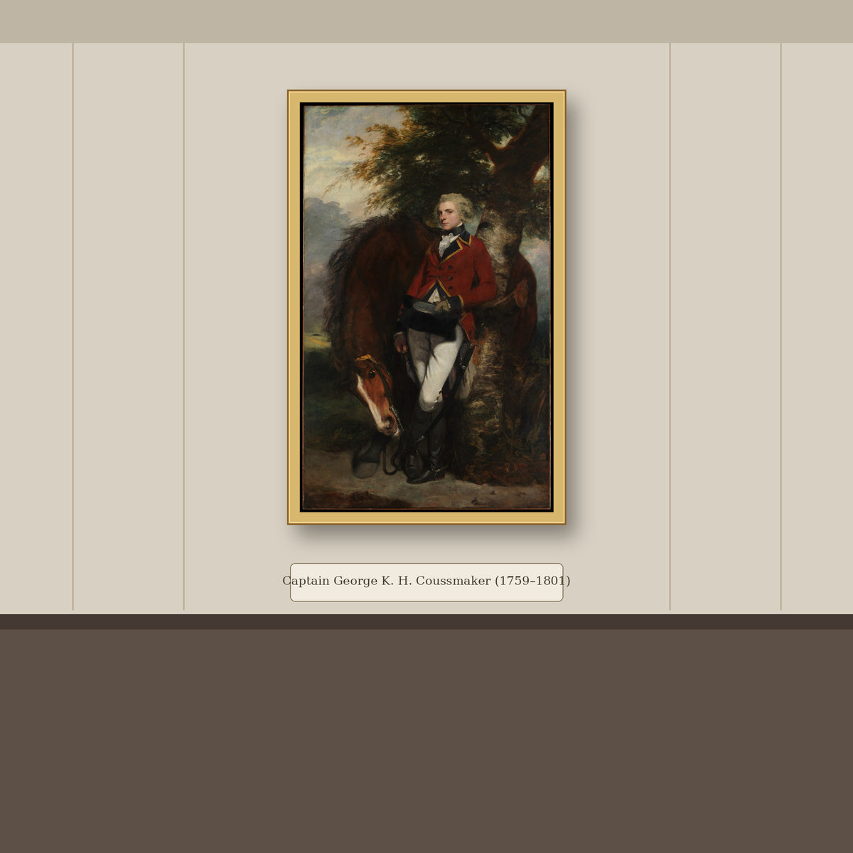 Captain George K. H. Coussmaker (1759–1801) by Sir Joshua Reynolds, gallery mockup
