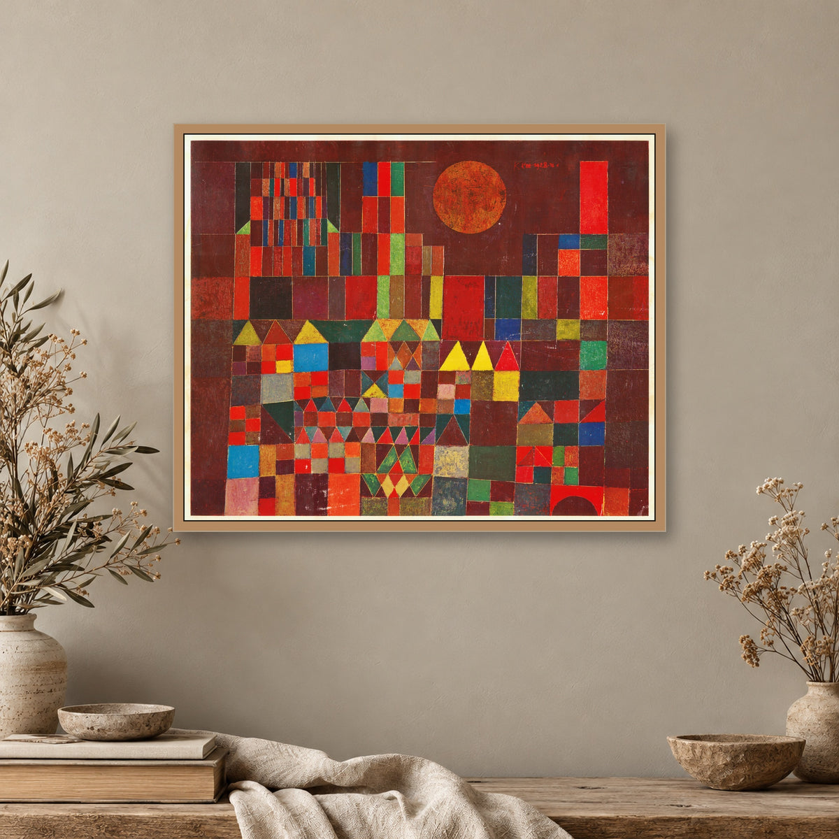 Castle and Sun by Paul Klee — framed room mockup