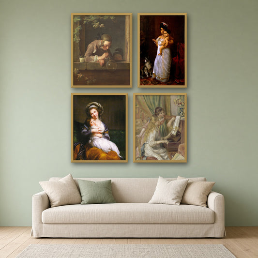 Childhood in Art Gallery Wall Set of 4 — gallery wall mockup