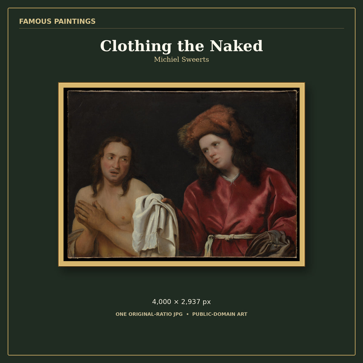 Clothing the Naked by Michiel Sweerts, cover preview