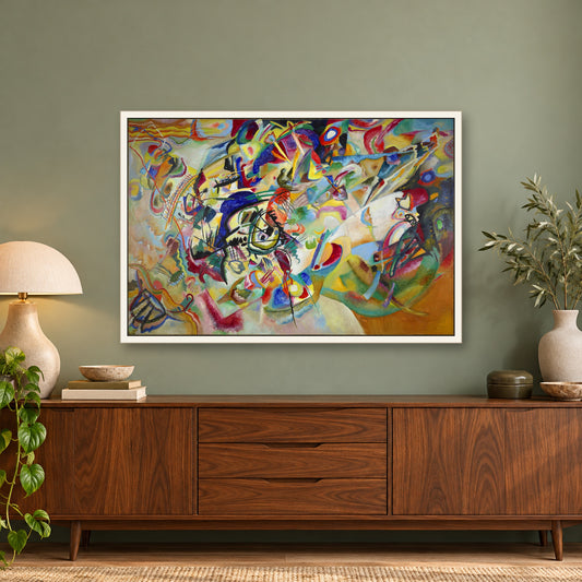 Composition VII by Wassily Kandinsky — framed room mockup