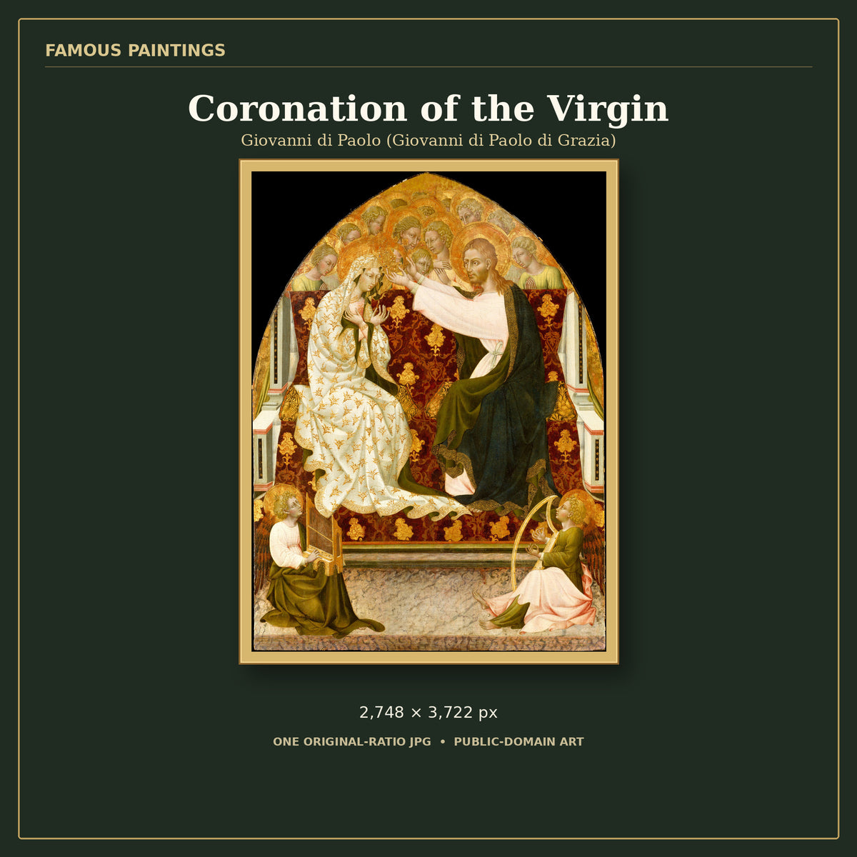 Coronation of the Virgin by Giovanni di Paolo (Giovanni di Paolo di Grazia), cover preview