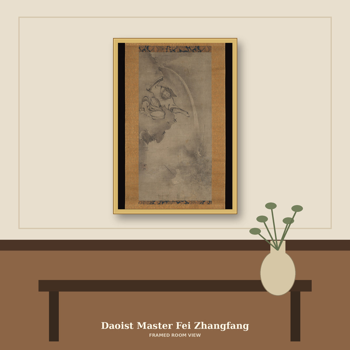 Daoist Master Fei Zhangfang by Sesson Shūkei, room mockup