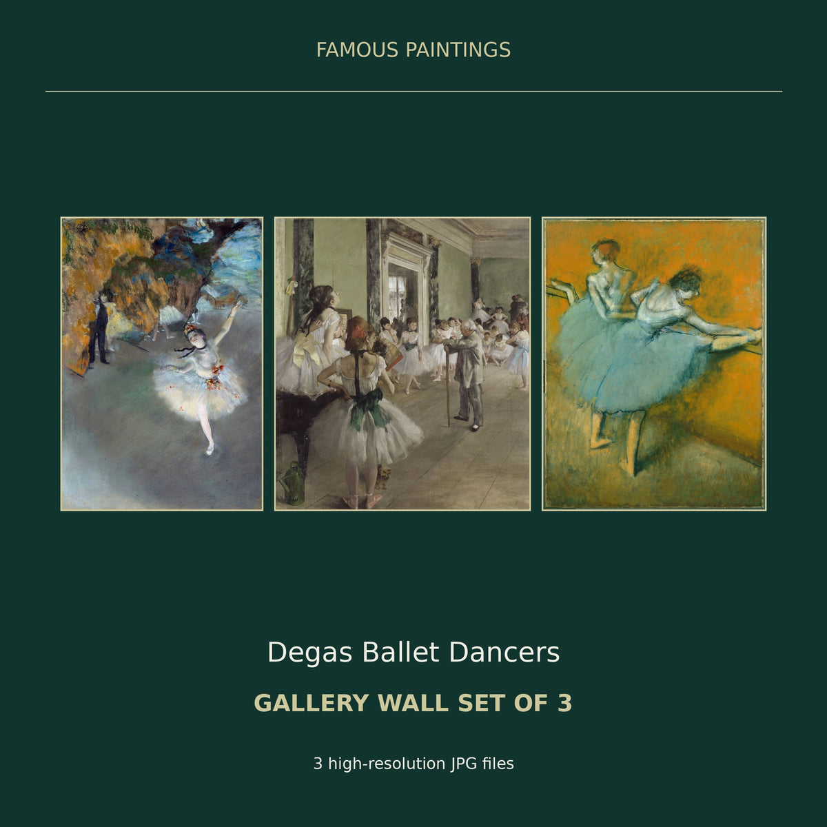 Degas Ballet Gallery Wall Set of 3 — cover
