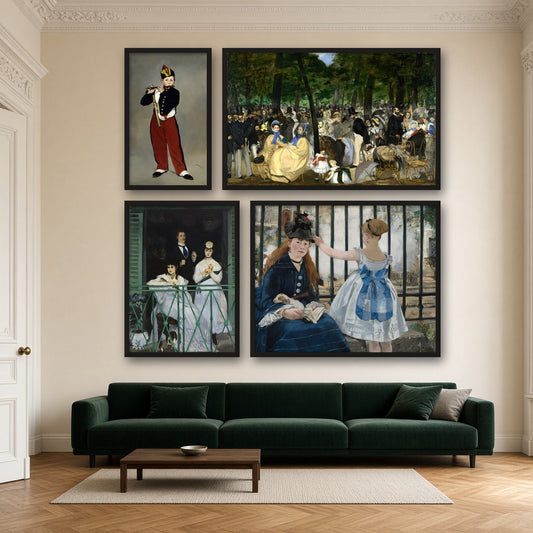 Edouard Manet Gallery Wall Set of 4 — gallery wall mockup