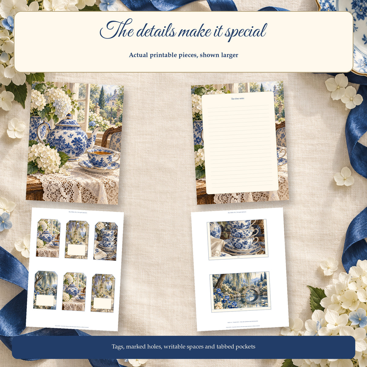 Blue Willow Tea — Close Up Previews