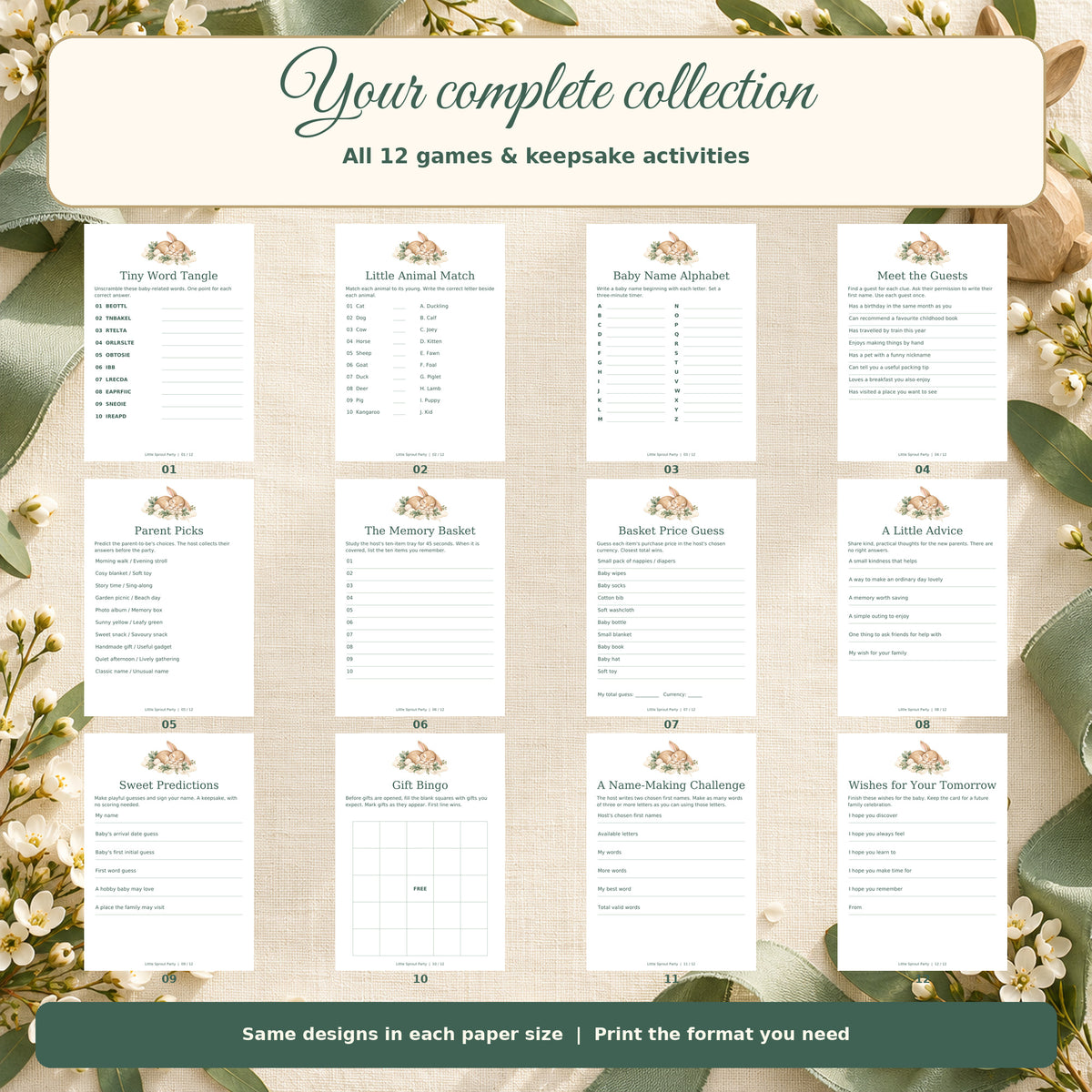 Little Sprout Party - complete included design inventory