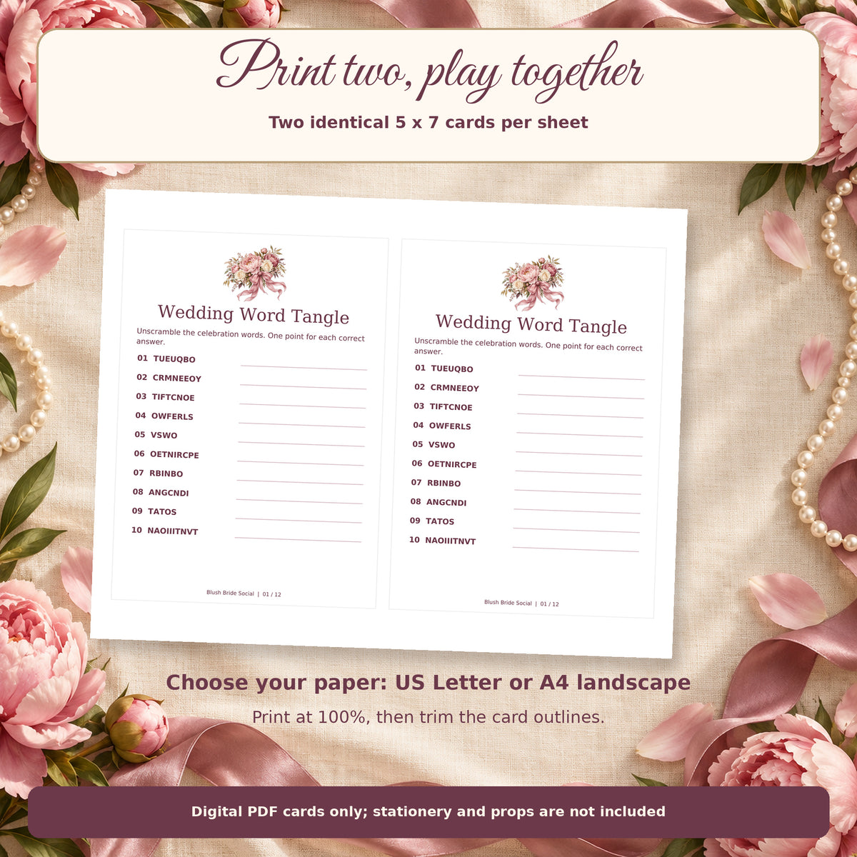 Blush Bride Social - print or use example