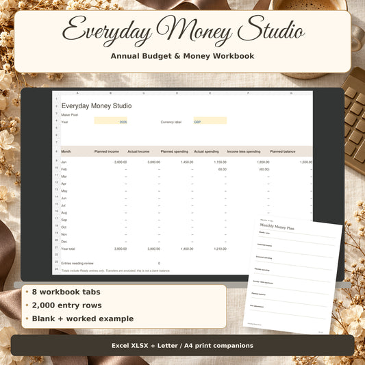 Everyday Money Studio - hero showing actual files and key features