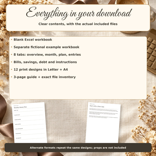 Everyday Money Studio - exact contents list