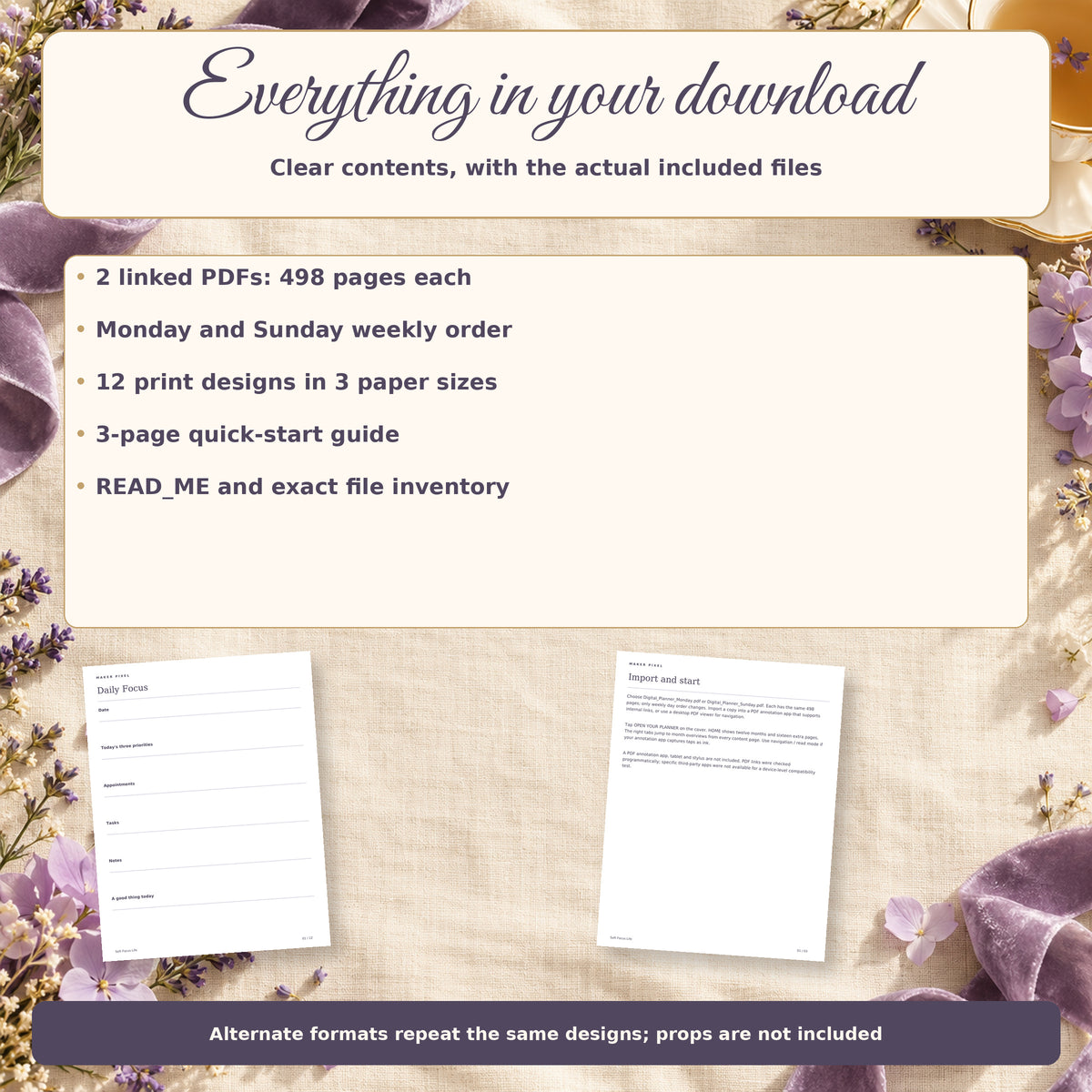 Soft Focus Life - exact contents list