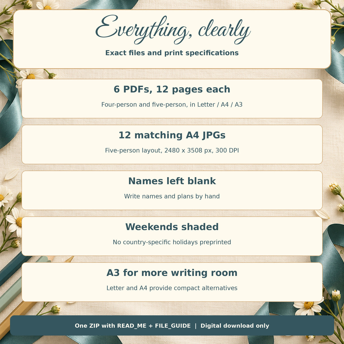 Family Days 2027 — exact file specifications