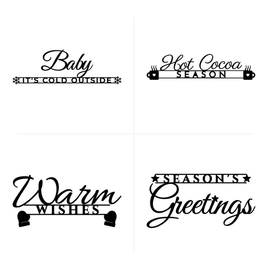 Cosy Winter Christmas word art SVG bundle – design detail view, image 2